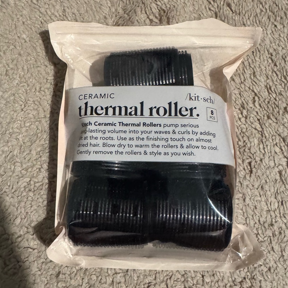 Kitsch Ceramic Thermal Hair Rollers in black